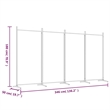 vidaXL 4-Panel Room Divider in Anthracite Fabric