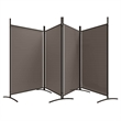 vidaXL 4-Panel Room Divider in Anthracite Fabric