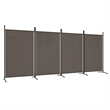 vidaXL 4-Panel Room Divider in Anthracite Fabric