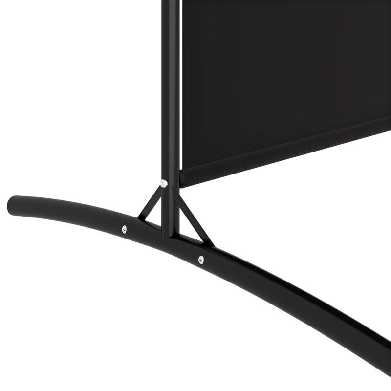 vidaXL 4-Panel Room Divider in Black Fabric