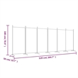 vidaXL 6-Panel Room Divider in Black Fabric