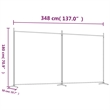 vidaXL 2-Panel Room Divider in Black Fabric
