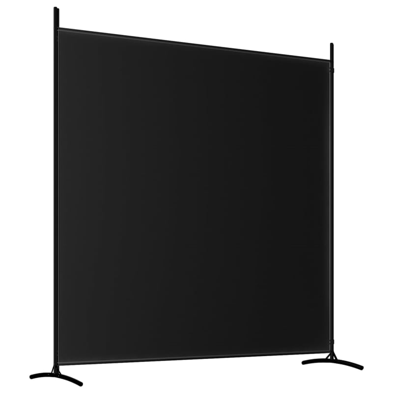 vidaXL 2-Panel Room Divider in Black Fabric