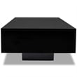 vidaXL MDF With High Gloss Finish Medium Coffee Table in Black