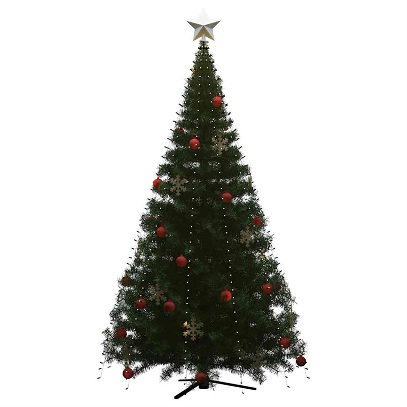 vidaXL Warm White PVC Tree Light in Dark Green
