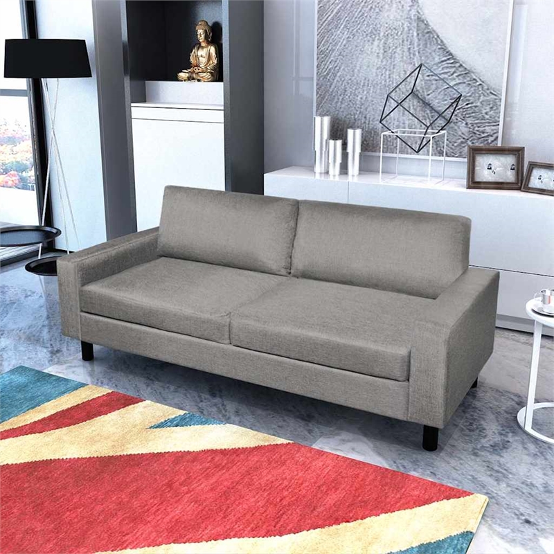 Vidaxl Modern Sofa in Gray Fabric