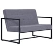 Vidaxl 2-Seater Fabric Loveseat in Light Grey