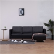 Vidaxl Sofa in Black And Dark Gray Cushions