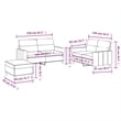 Vidaxl Metal Sofa Set in Dark Grey Polyester Fabric
