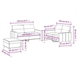 Vidaxl Metal Sofa Set in Dark Grey Polyester Fabric