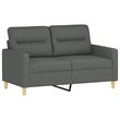 Vidaxl Metal Sofa Set in Dark Grey Polyester Fabric