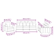 Vidaxl 3 Piece Sofa Set in Dark Gray