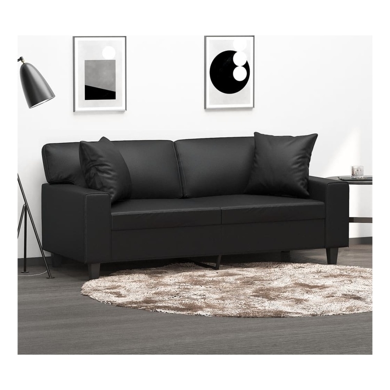 Vidaxl 2-Seater Sofa in Black
