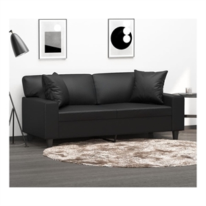 Vidaxl 2-Seater Sofa in Black