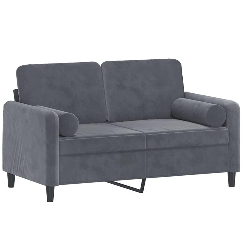Vidaxl 2-Seater Sofa in Dark Grey Polyester Velvet