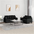 Vidaxl Metal Sofa Set in Black Fabric