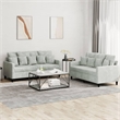 Vidaxl Medium Metal Sofa Set in Light Green Velvet