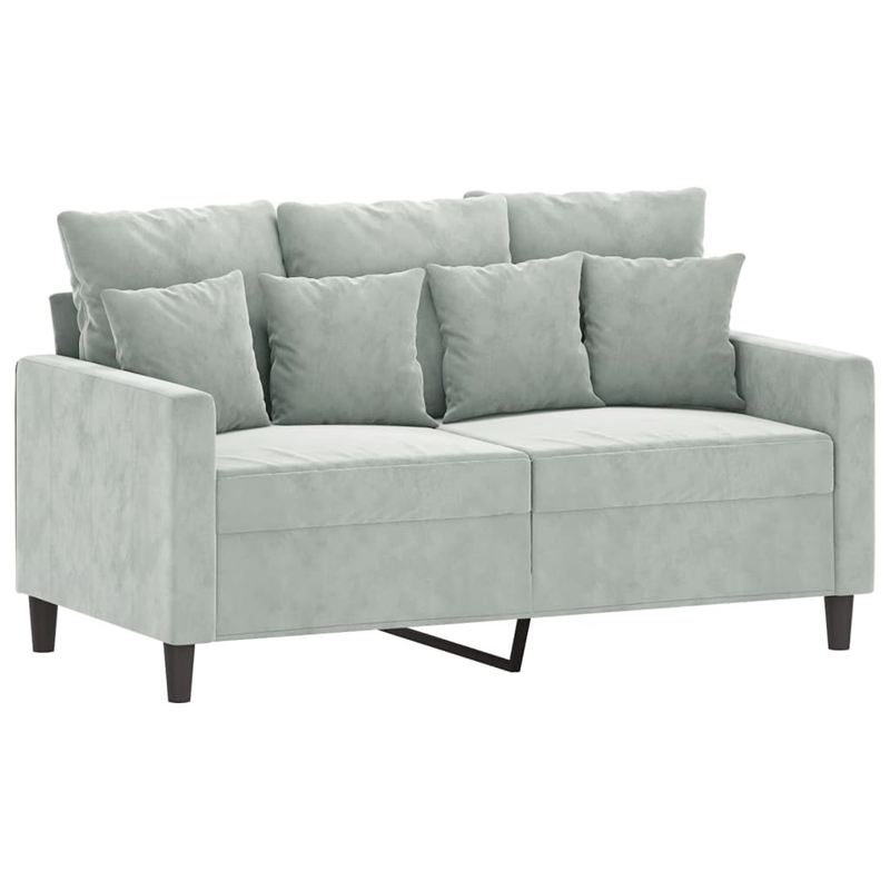 Vidaxl Medium Metal Sofa Set in Light Green Velvet