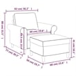 Vidaxl Single Sofa Chair with Footstool in Light Grey