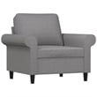 Vidaxl Single Sofa Chair with Footstool in Light Grey
