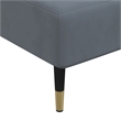 Vidaxl Large Foldable Modern L-Shaped Sofa Bed in Dark Grey Velvet