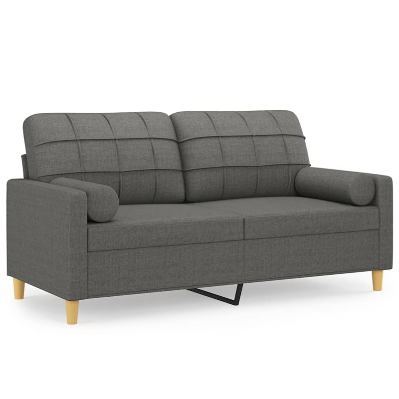 Vidaxl 2-Seater Sofa in Dark Grey Fabric Polyester