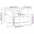 Vidaxl 2-Seater Sofa in Black