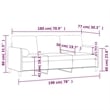 Vidaxl 3-Seater Sofa in Light Gray Velvet