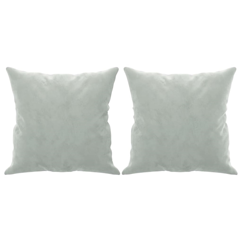 Vidaxl Metal 3-Seater Sofa in Light Grey Polyester Velvet