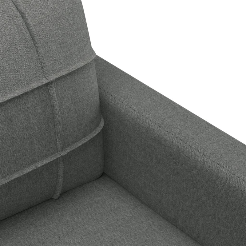 Vidaxl Metal Sofa Set in Dark Grey Polyester Fabric