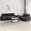Vidaxl Metal Sofa Set in Black Fabric
