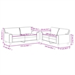 Vidaxl Metal 2-Seater Sofa Set in Black Faux Leather