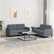 Vidaxl Metal Sofa Set in Dark Grey Polyester Velvet