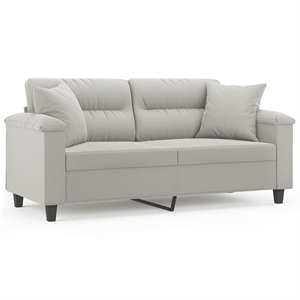 Vidaxl Metal 2-Seater Sofa in Light Grey