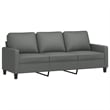 Vidaxl 3-Seater Sofa with Footstool in Dark Gray