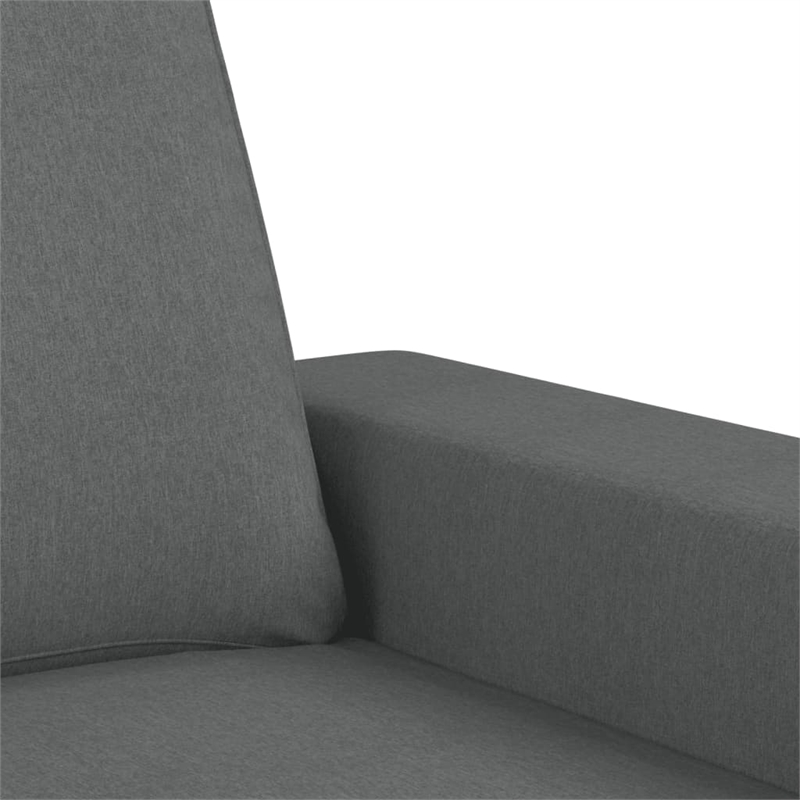Vidaxl 3-Seater Sofa with Footstool in Dark Grey