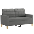 Vidaxl Metal Sofa Set in Dark Grey Polyester Fabric