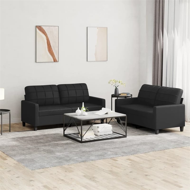 Vidaxl Sofa Set in Black