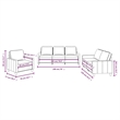 Vidaxl Rectangular Modern Sofa Set in Dark Grey