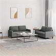 Vidaxl Metal Sofa Set in Dark Grey Polyester Fabric