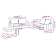 Vidaxl 3 Piece Sofa Set with Cushions in Dark Gray Fabric