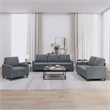 Vidaxl Metal Sofa Set in Dark Gray Polyester