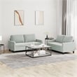 Vidaxl Sofa Set in Light Gray Velvet