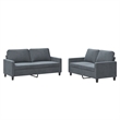 Vidaxl 2-Seater Loveseat in Dark Grey Velvet