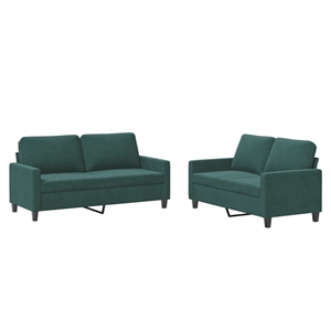 Vidaxl Sofa Set in Dark Green