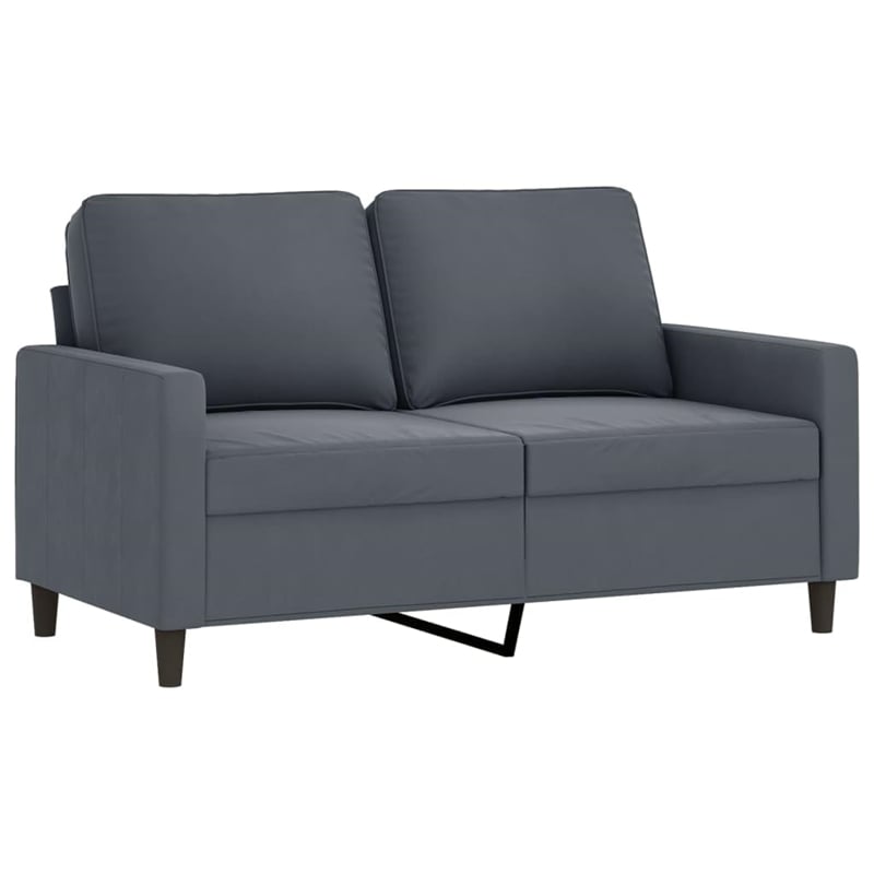 Vidaxl 2 Piece Sofa Set in Dark Gray Velvet