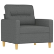 Vidaxl Metal Sofa Set in Dark Grey Polyester Fabric