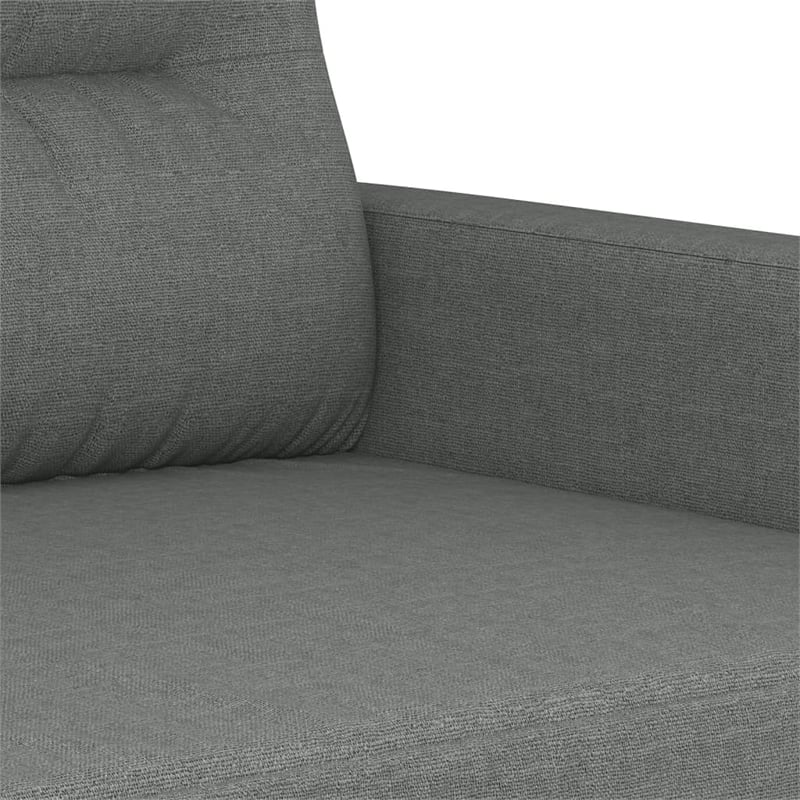 Vidaxl Metal Sofa Set in Dark Grey Polyester Fabric