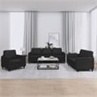 Vidaxl 2-Seater Durable Sofa Set in Black Faux Leather