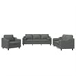 Vidaxl Metal Sofa Set in Dark Grey Polyester Fabric